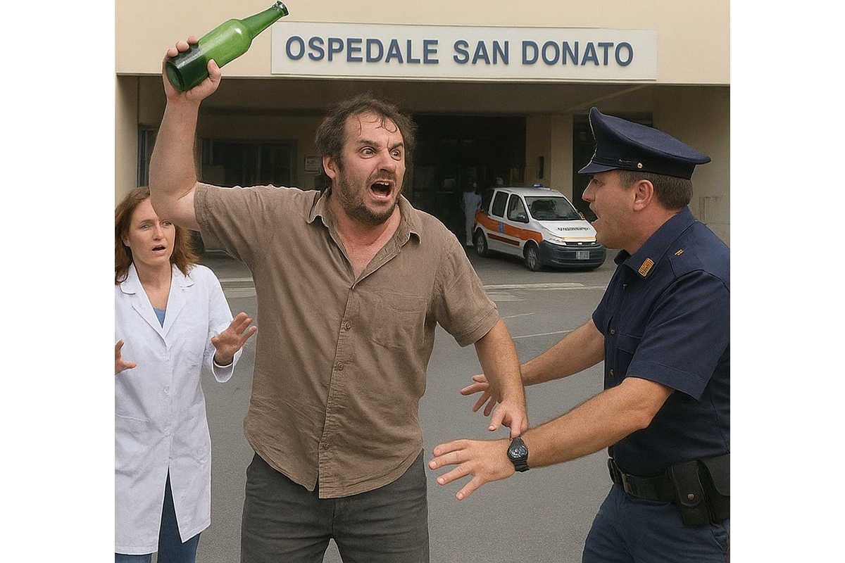 Uomo esce dall'ospedale e impazzisce