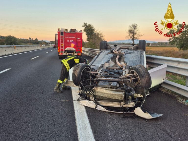 Incidente in A1: due feriti trasportati all’ospedale di Arezzo