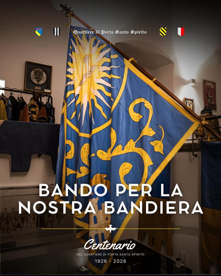 Porta Santo Spirito lancia il bando per la nuova Bandiera del Centenario