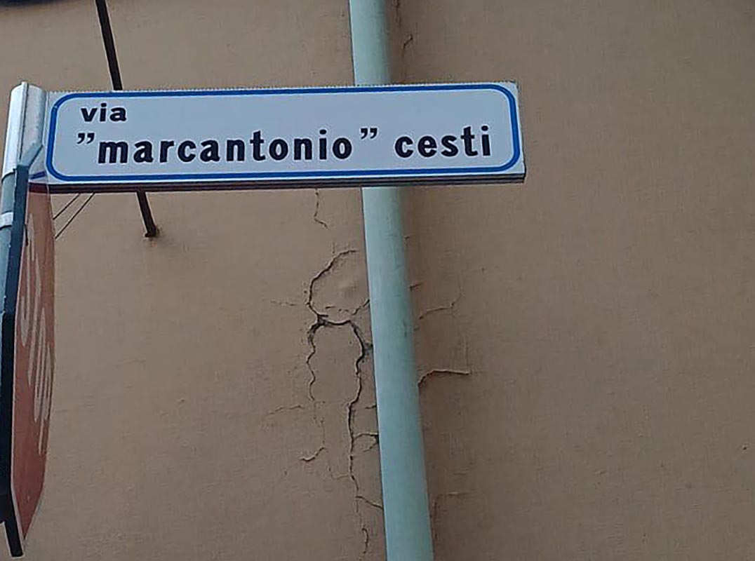Targa via Cesti