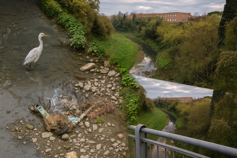 Sul torrente Castro: Garzette, monopattini e geni della notte