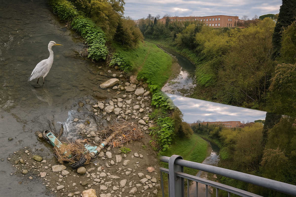 Sul torrente Castro Garzette, monopattini e geni della notte