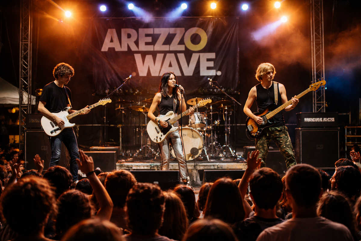 Arezzo Wave con giovani musicisti in azion