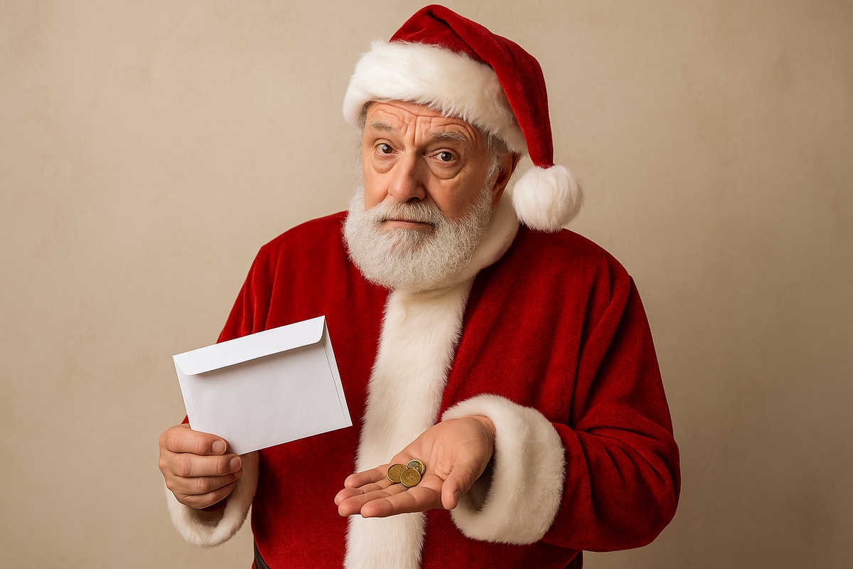 Babbo Natale con le tasche vuote