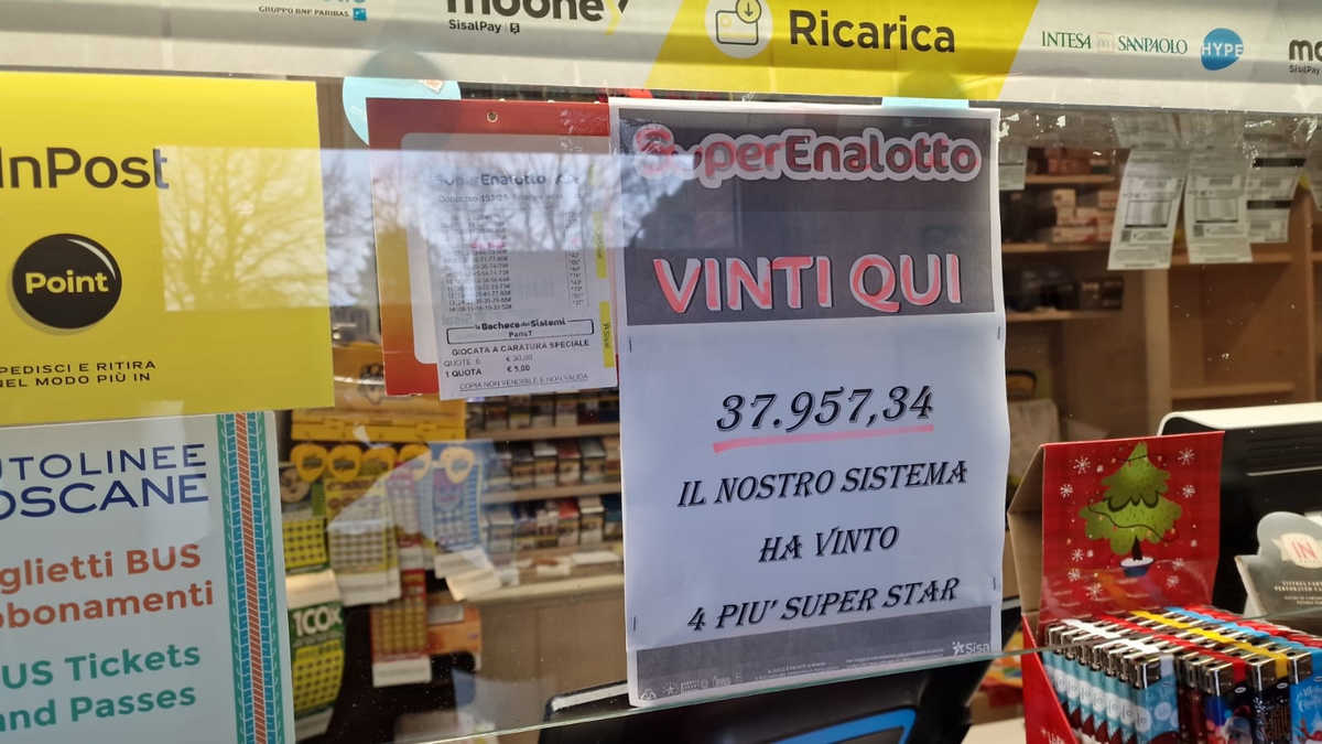 Colpo di fortuna alla Tabaccheria Paris di viale Dante centrato un 4+1 al Superenalotto
