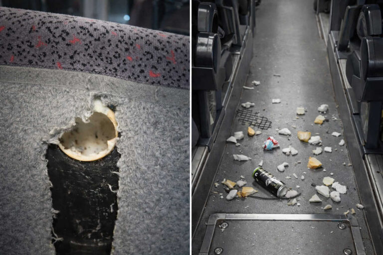 Arezzo, vandalismi sui bus interurbani: botola di emergenza aperta e sette seggiolini danneggiati. Denuncia di Autolinee Toscane