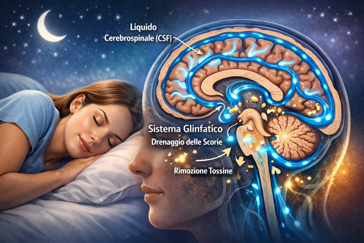Dormire sul fianco la pulizia del cervello durante il sonno