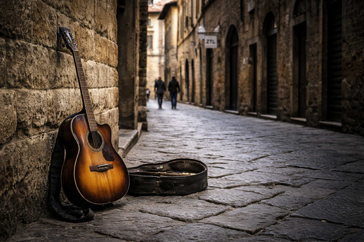 artista di strada cacciata dal centro