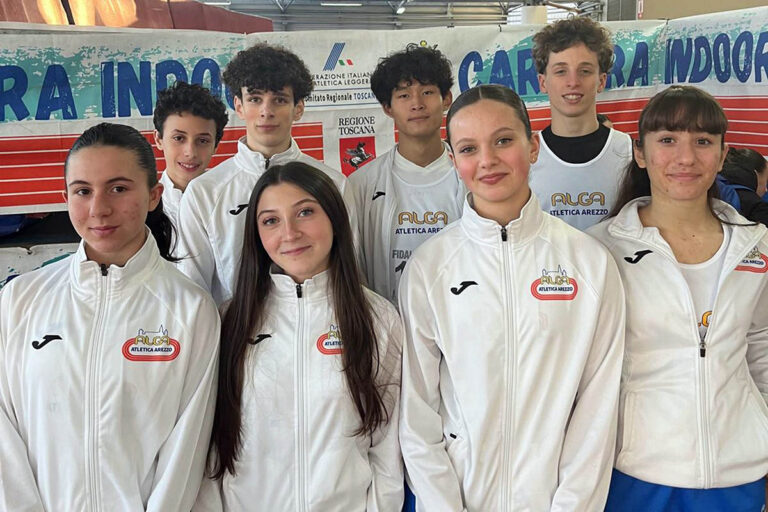 Alga Atletica Arezzo, subito un titolo nel 2026: Mencacci campione toscano indoor nei 50 piani