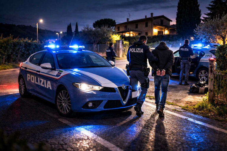 Cortona, cocaina nascosta nella siepe di un casolare: arrestato 35enne dopo inseguimento