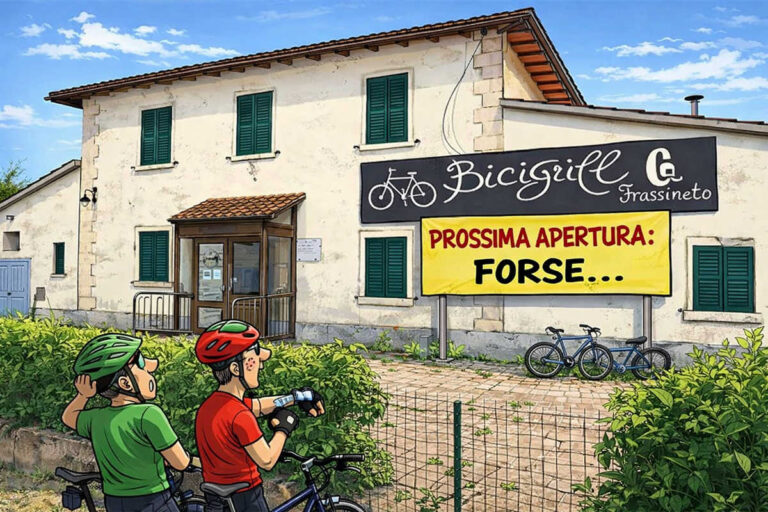 Bicigrill di Frassineto: bene valorizzallo… ma prima o poi lo riaprite o si aspetta il Giro d’Italia del 2120?