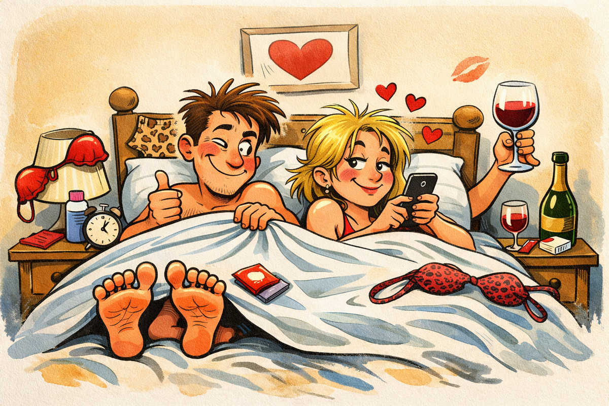Notte scherzosa e allegria sotto le coperte