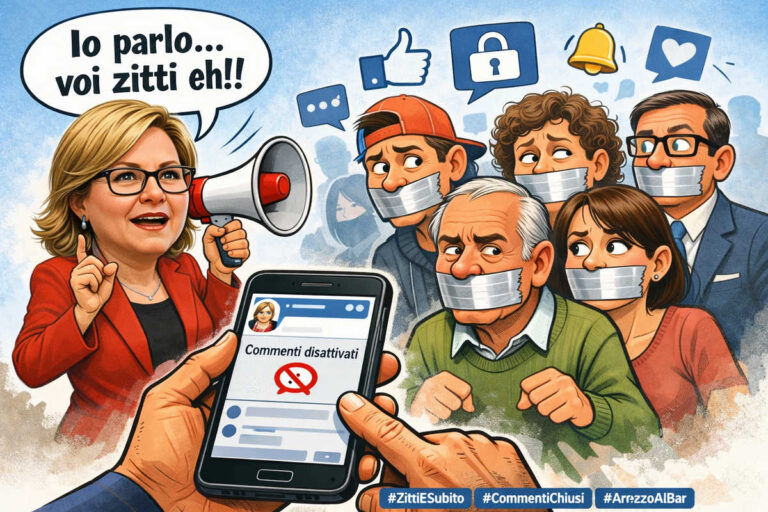 “Lucia Tanti lancia la lista… e chiude i commenti: Arezzo applaude in silenzio (forzato)