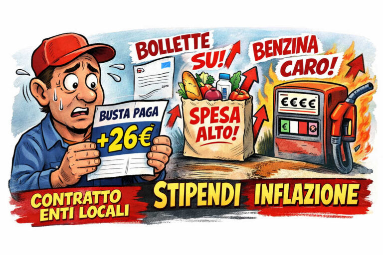 Contratto Enti Locali: arriva l’aumento… 26 euro! Ora sì che si fa la vita da signori (forse)