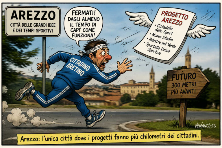 Arezzo palestra diffusa: ti alleni a correre dietro ai progetti (che almeno quelli non sudano)