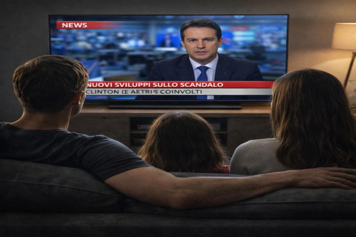 Famiglia davanti alla tv