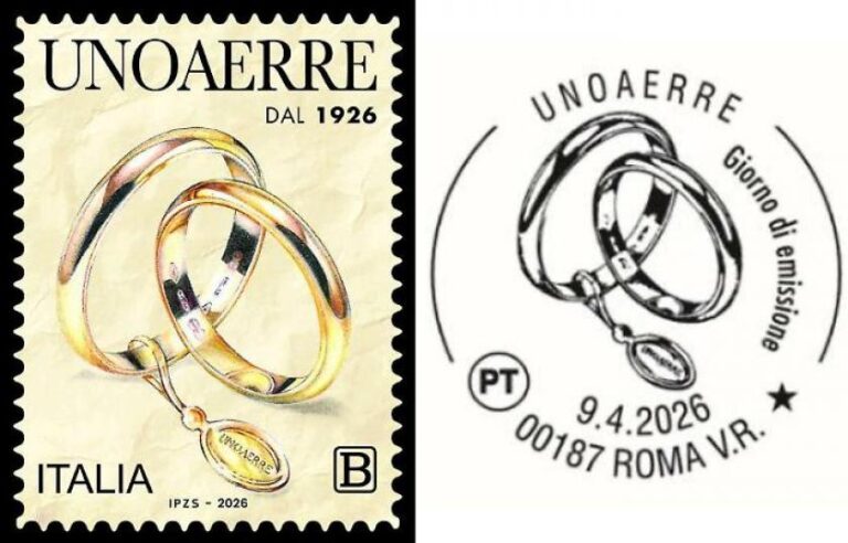 l’Unoaerre finisce pure sui francobolli, Arezzo fa scuola al mondo