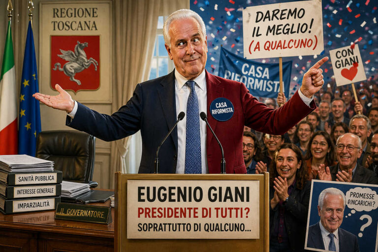Giani in tournée: tra Arezzo, promesse e miracoli elettorali – la Toscana a puntate