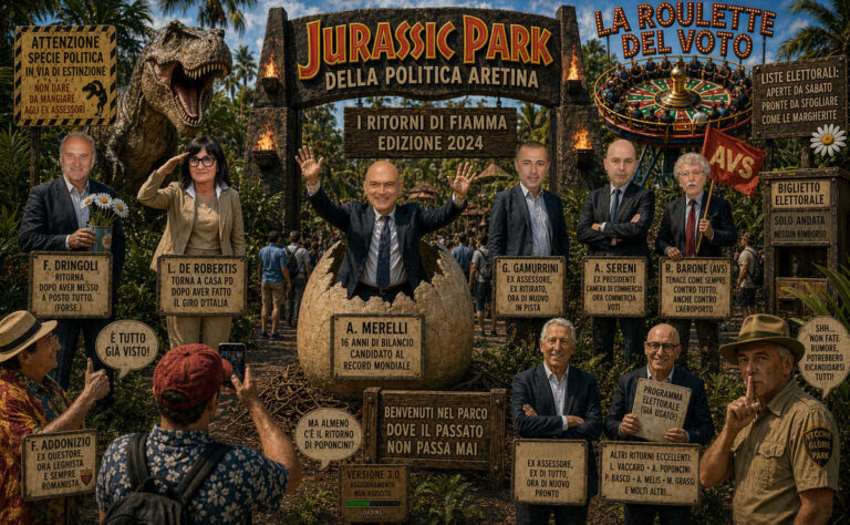 Ritorni di fiamma, riesumazioni e candidature vintage: ad Arezzo riapre il Jurassic Park della politica locale