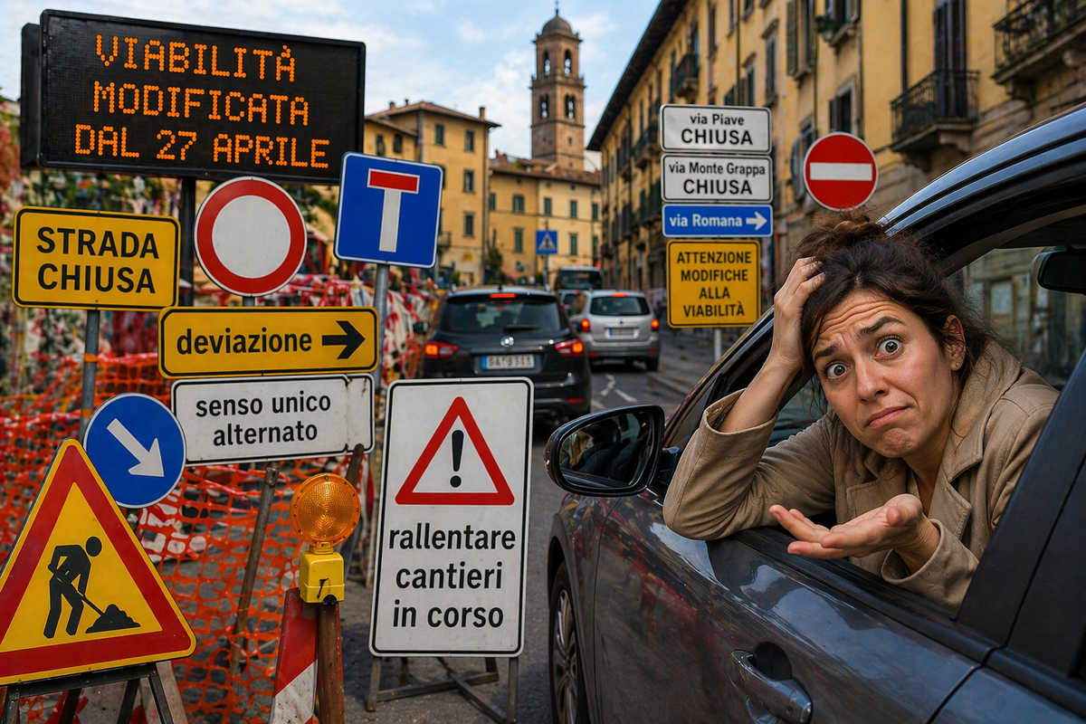 Traffico caotico-Lavori in corso