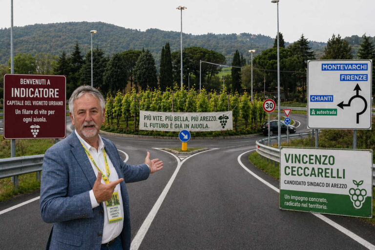 Ceccarelli rilancia: “Un filare di vite in ogni aiuola, così Arezzo diventa Bordeaux senza dover imparare il francese”