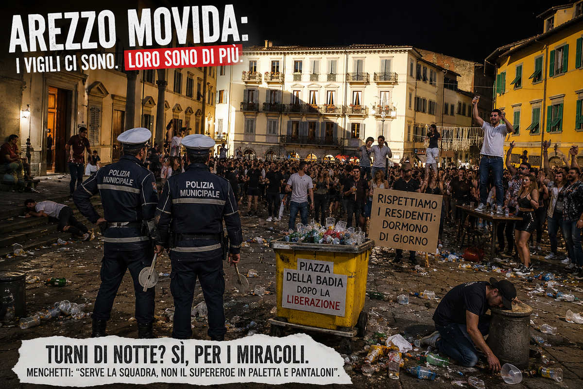 Arezzo, caos di movida notturna