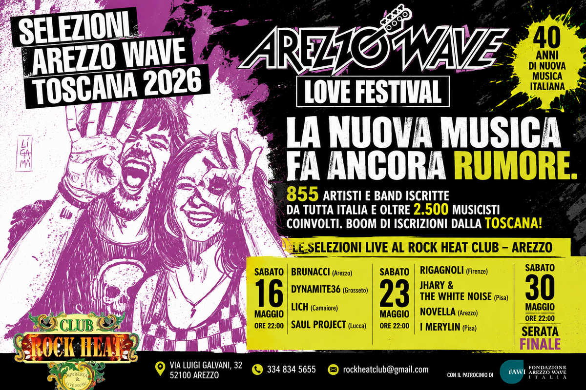 Arezzo wave-selezioni Toscana 2026