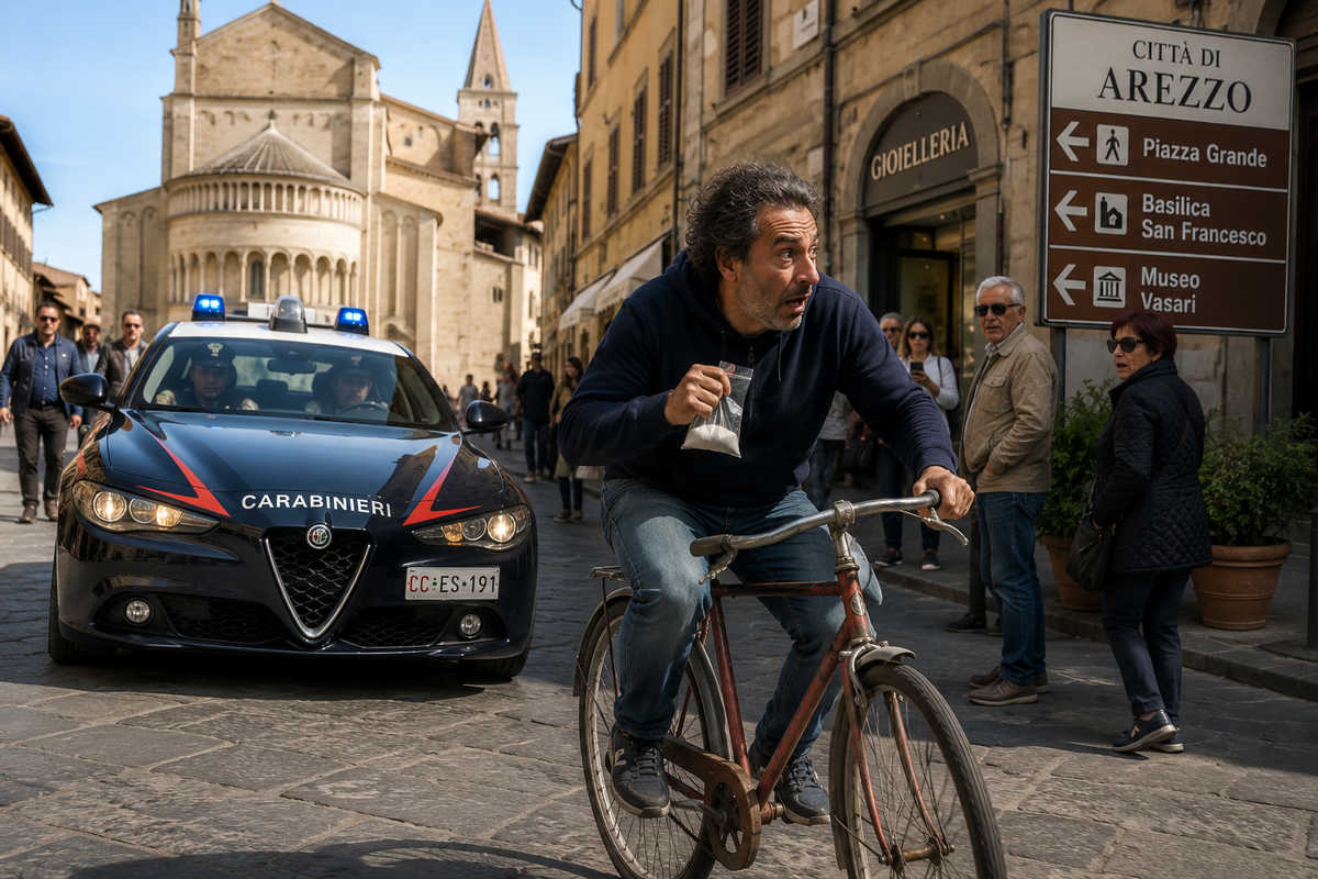 Carabinieri inseguono Arezzo