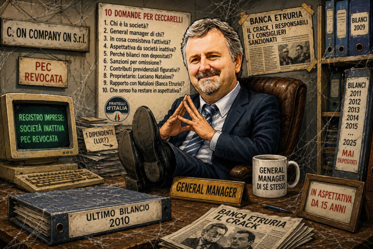 General manager di chi? Lucacci martella Ceccarelli: “Società inattiva, un dipendente e bilanci spariti da 15 anni”
