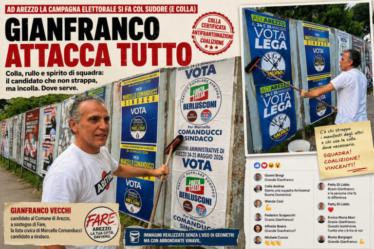Altro che programma elettorale: Gianfranco attacca direttamente i manifesti
