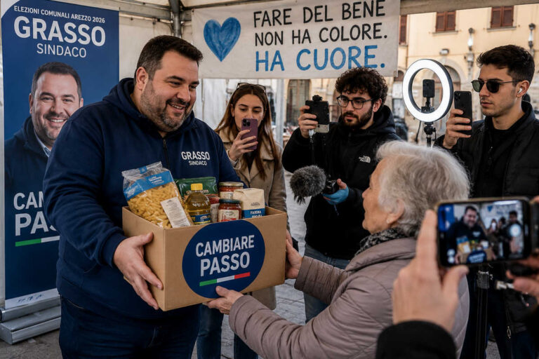 “Pane e propaganda”: pacchi alimentari e voti in omaggio?