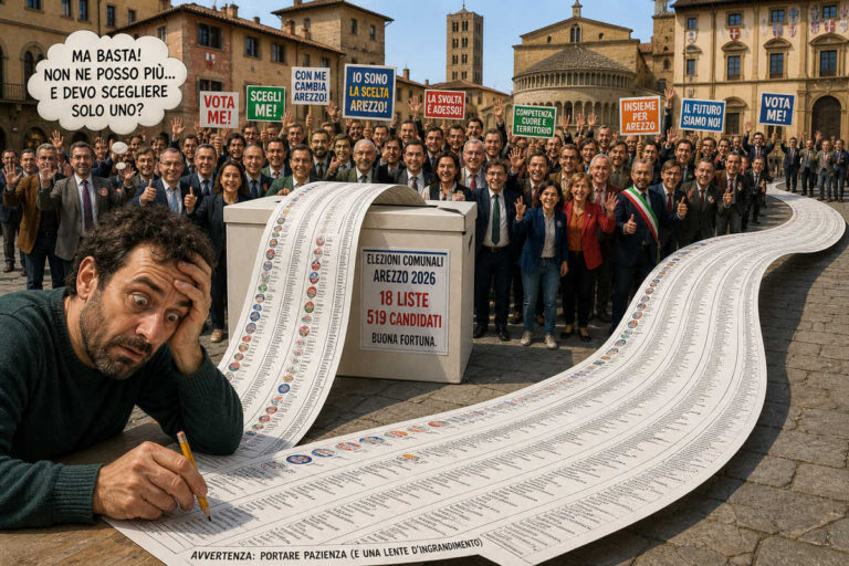 Arezzo, oltre 500 candidati e nessun elettore: “Abbiamo finito i parenti al terzo grado