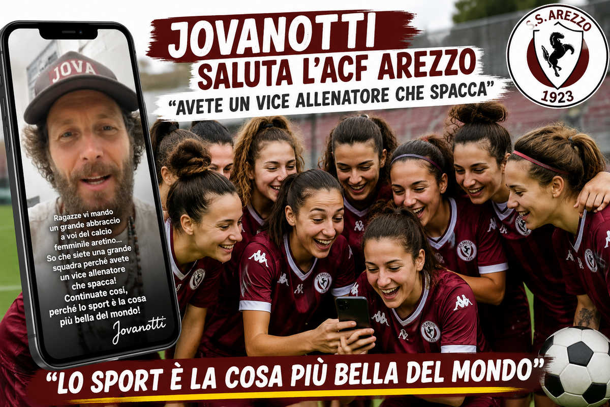 Jovanotti saluta l'ACF Arezzo