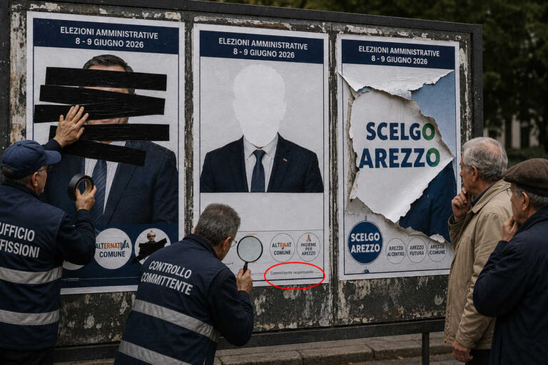 Arezzo, emergenza manifesti: dopo quelli oscurati e quelli anonimi arrivano quelli dimagranti