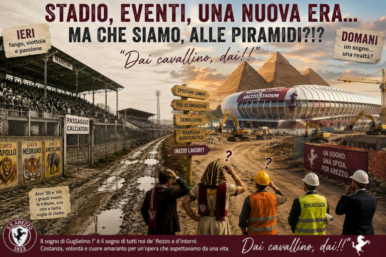 Lo stadio del futuro… e i tempi delle Piramidi: “Dai cavallino, facci sognare”