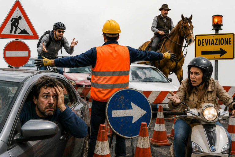 Arezzo diventa un gigantesco sudoku: strade chiuse, cavalli, cantieri e automobilisti in terapia