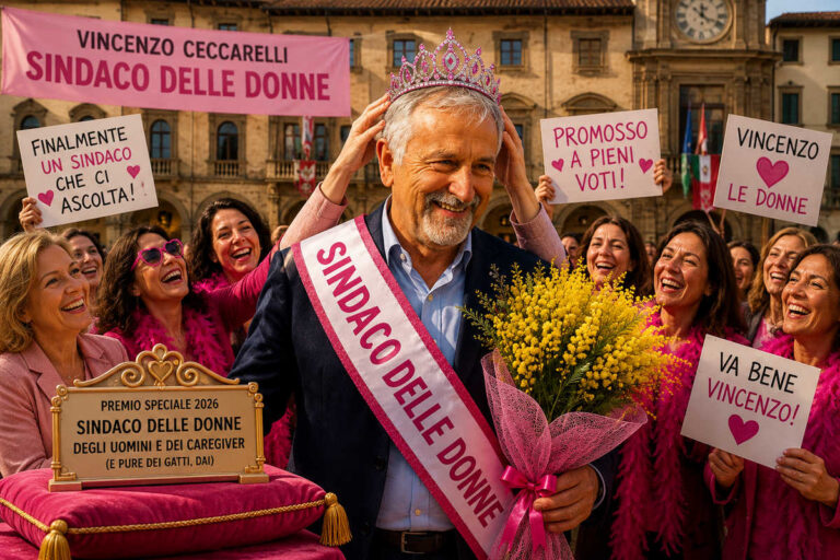 Ceccarelli proclamato “Sindaco delle Donne”: firmato appello da 150 aretine, in arrivo richiesta ONU per estendere il suffragio anche agli uomini