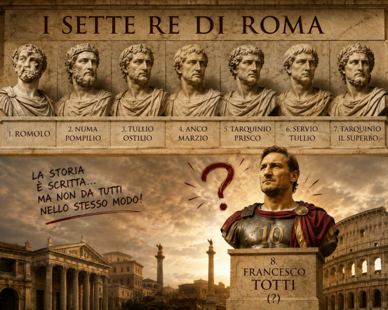 Scoperto l’ottavo re di Roma: era Francesco Totti. Compito del liceo musicale di Arezzo diventa virale