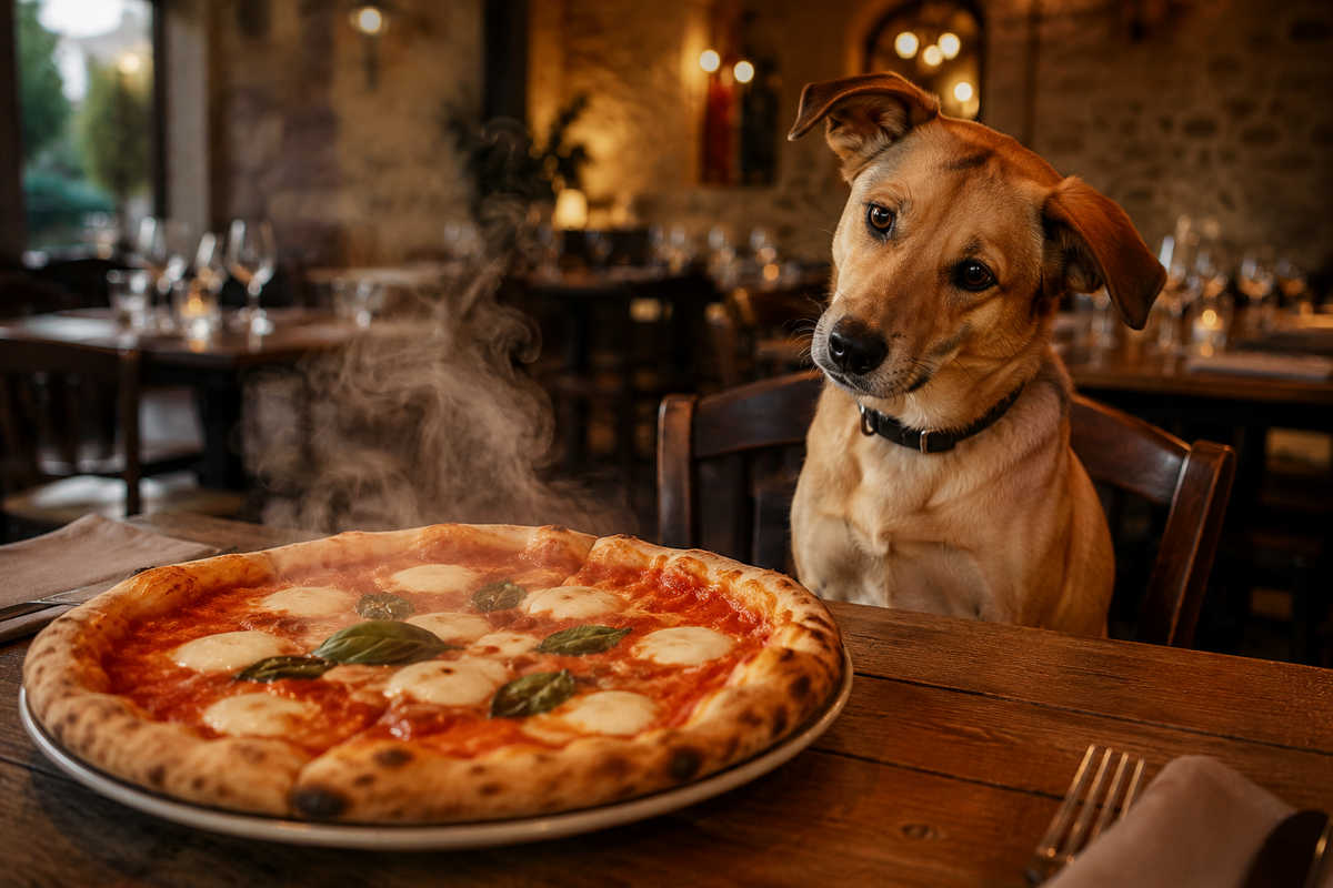 Pizza e cane