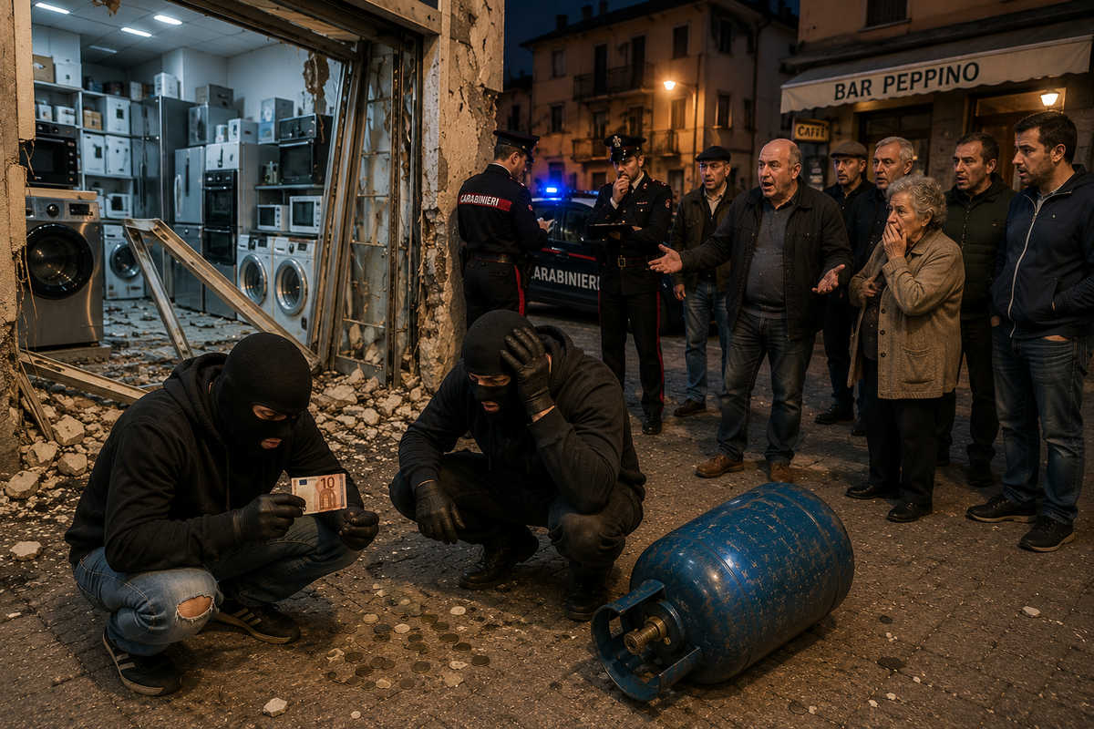 Sfonda un negozio con la bombola del gas e scappa con 10 euro