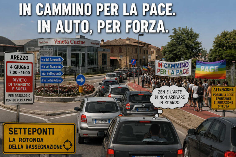 Pace nel mondo, guerra in tangenziale: Arezzo chiude per far passare il corteo