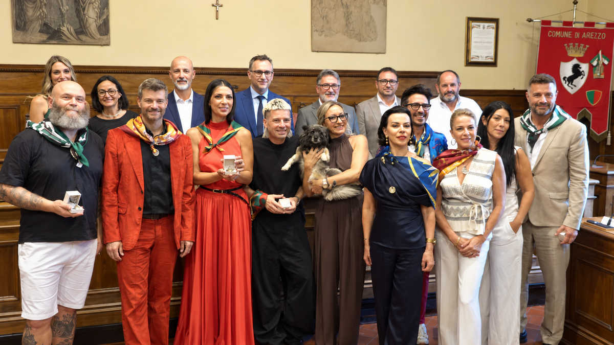 Gli ospiti della 150ª Giostra del Saracino riuniti nel Comune di Arezzo